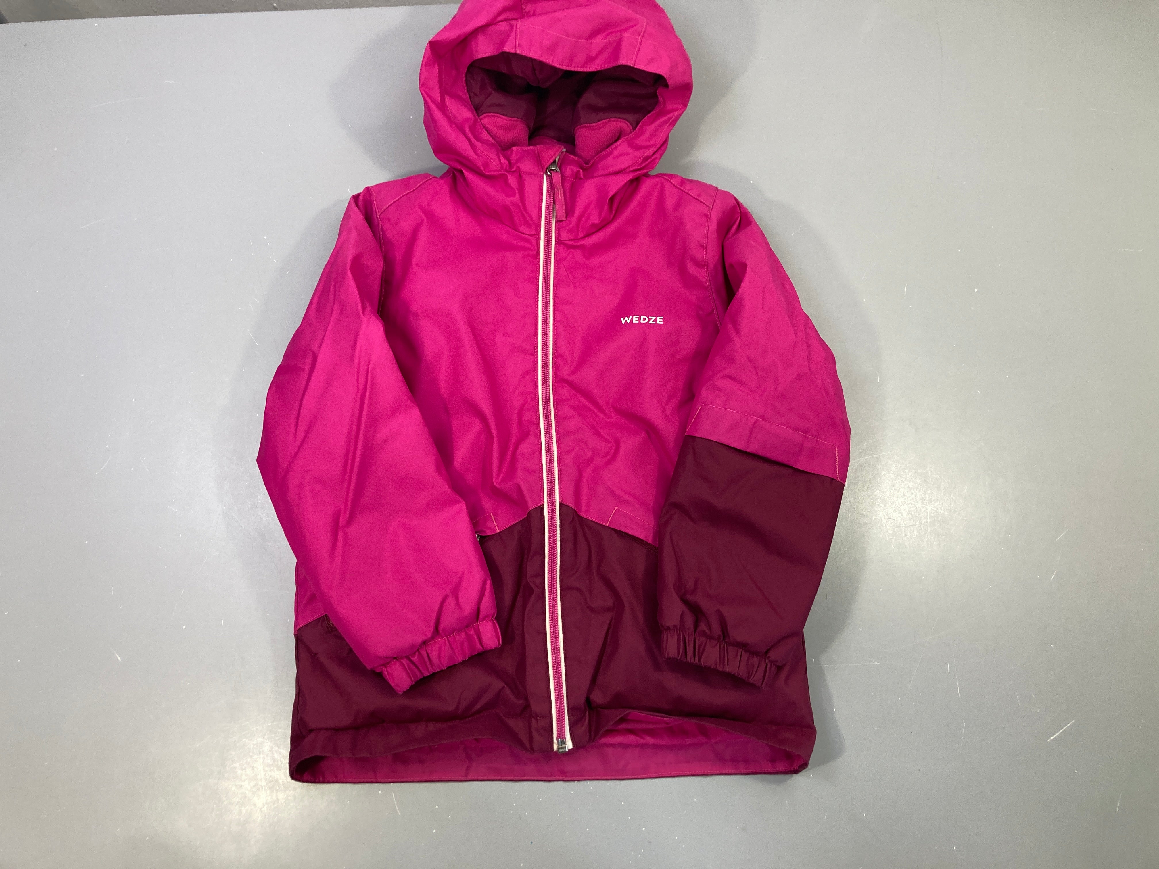 Veste ski fuchsia et prune capuche zippée, Wed'ze