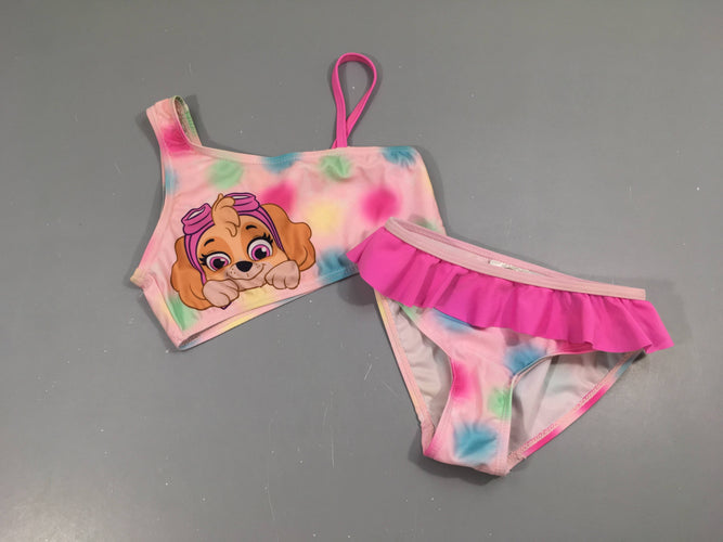 Bikini rose effet délavé couleurs Stella pat'aptrouille, moins cher chez Petit Kiwi