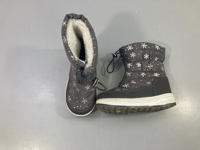 Bottes de neige grises flocons argentés, 28, moins cher chez Petit Kiwi