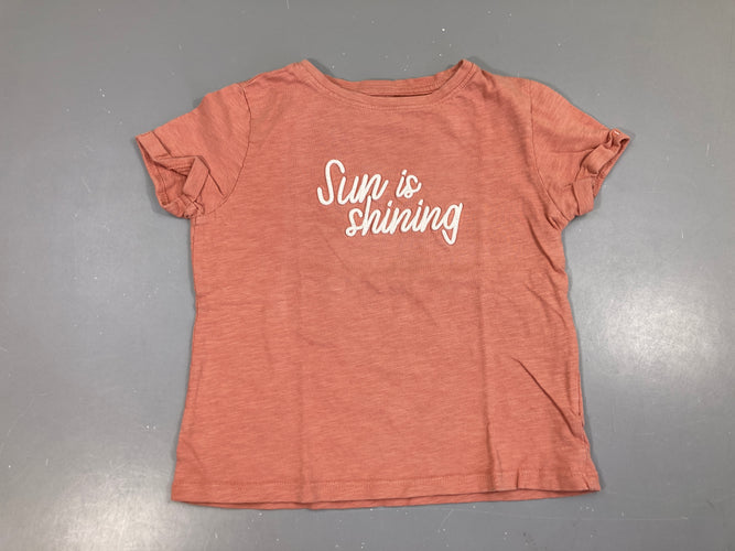 T-shirt m.c ieux rose flammé sun is shining, moins cher chez Petit Kiwi