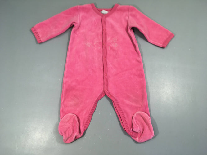 Pyjama velours rose nageurs, moins cher chez Petit Kiwi