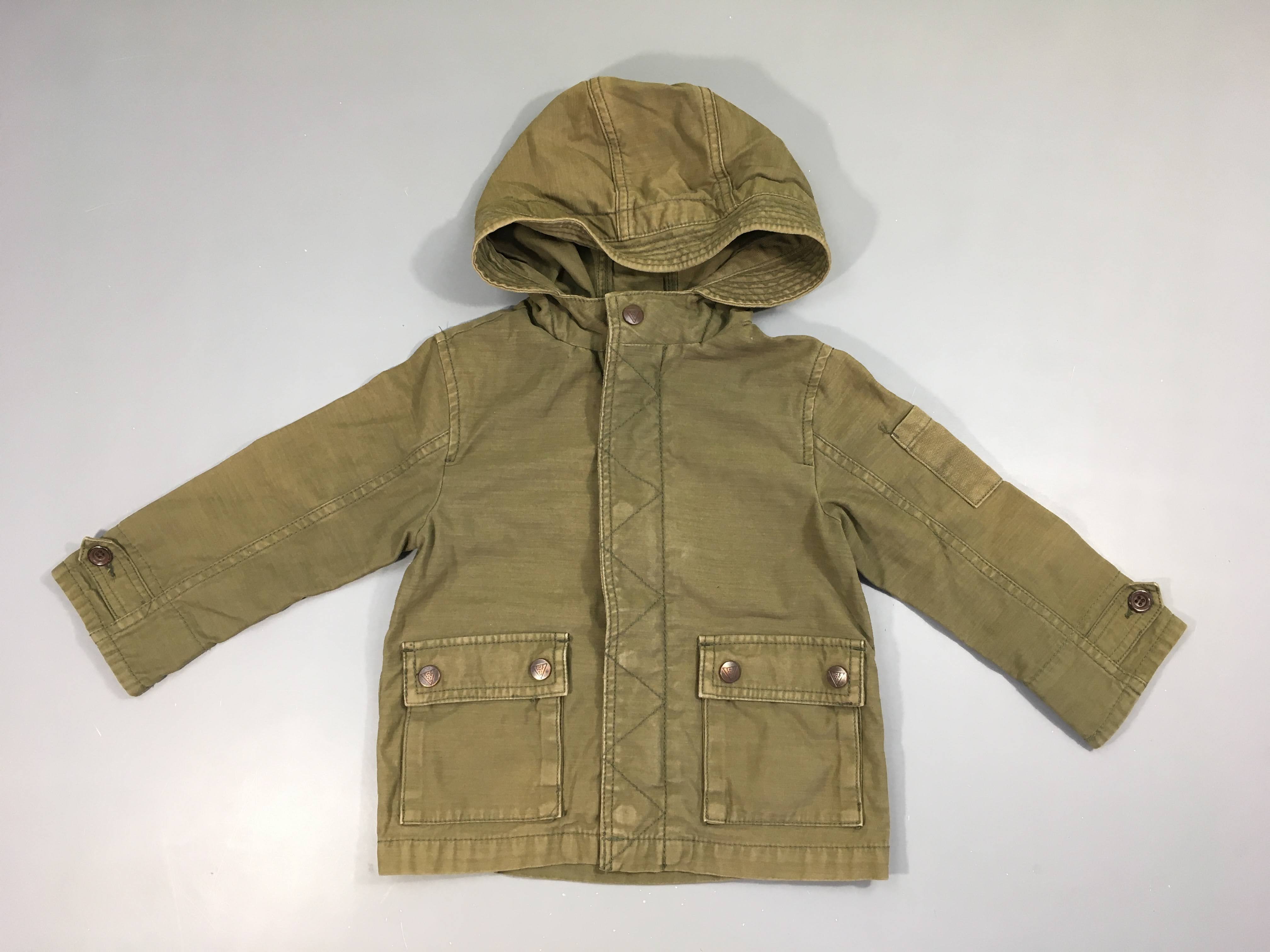 Veste kaki flammé