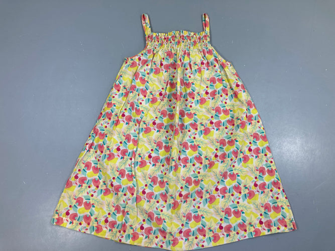 Robe fines bretelles s.mockée fleurie multicolore, moins cher chez Petit Kiwi