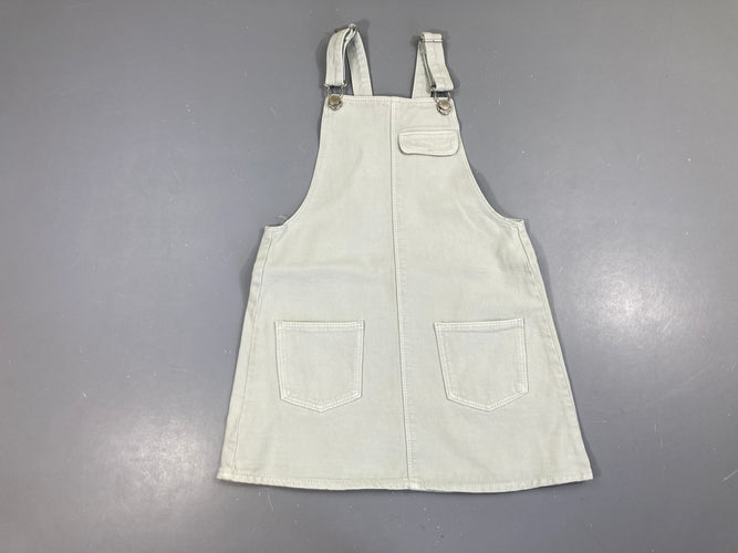 Robe salopette jeans kaki clair, moins cher chez Petit Kiwi