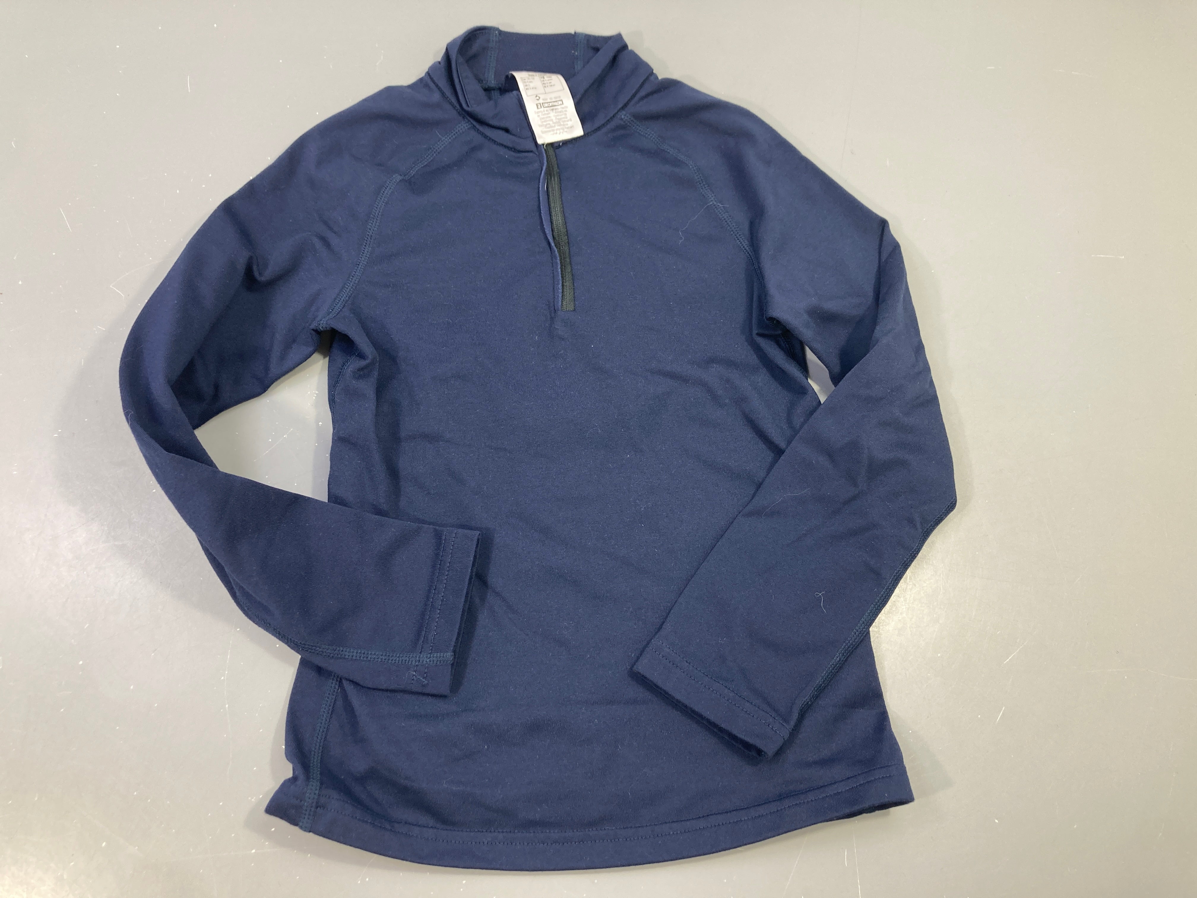 Sweat de football demi zip bleu foncé