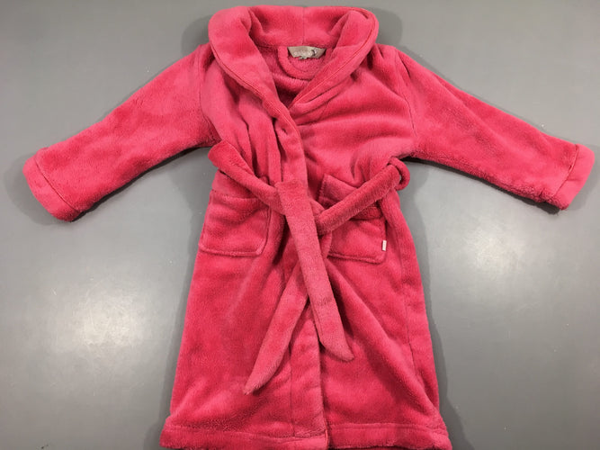 Peignoir velours rose eskimo, moins cher chez Petit Kiwi
