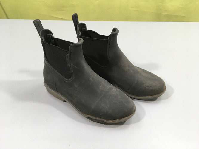 Bottines d'équitation noires Fouganza, éléstique détendu, 29, moins cher chez Petit Kiwi