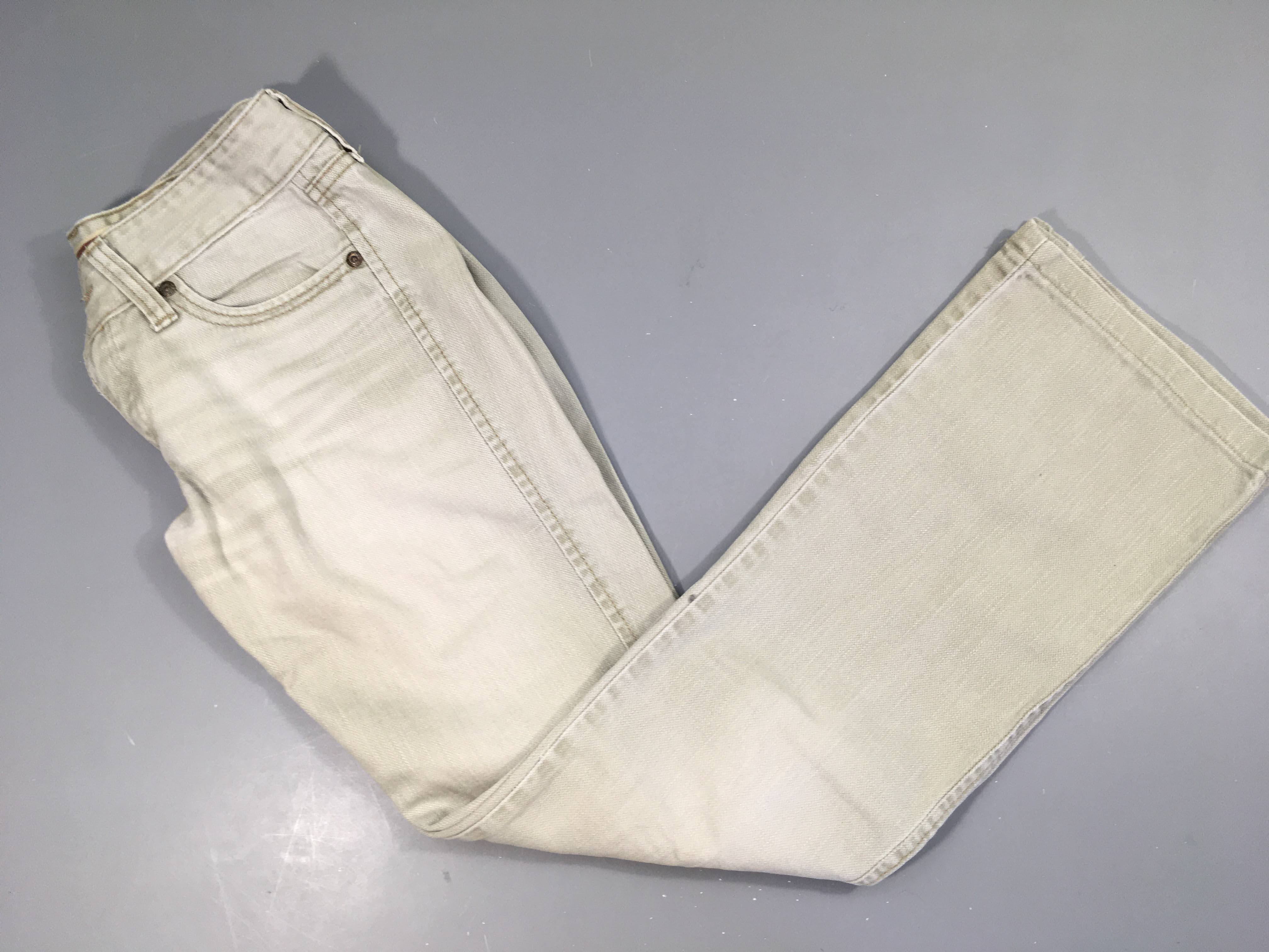 Jeans taille basse beige grisé 34