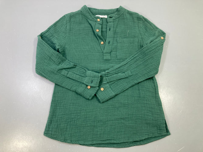 Chemise/tunique m.l vert foncé, moins cher chez Petit Kiwi