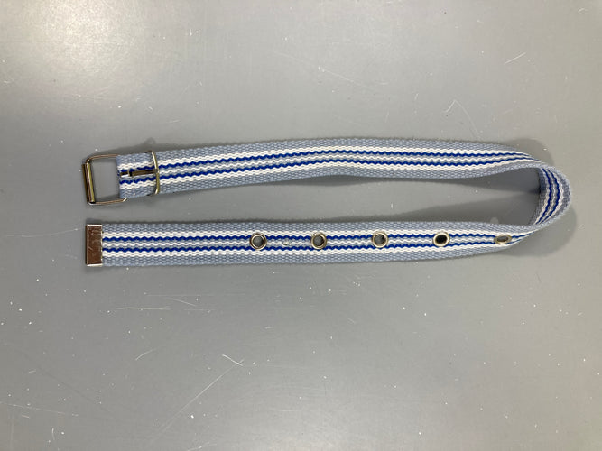 Ceinture rayé gris/blanc/bleu, moins cher chez Petit Kiwi