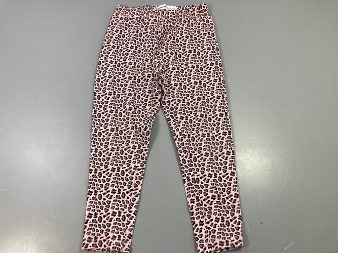 Legging jersey rose imprimé léopard, moins cher chez Petit Kiwi