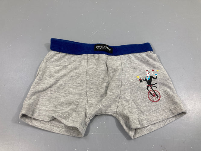 Caleçon gris personnage monocycle, moins cher chez Petit Kiwi