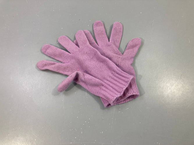 Gants mauves, boulochés, moins cher chez Petit Kiwi