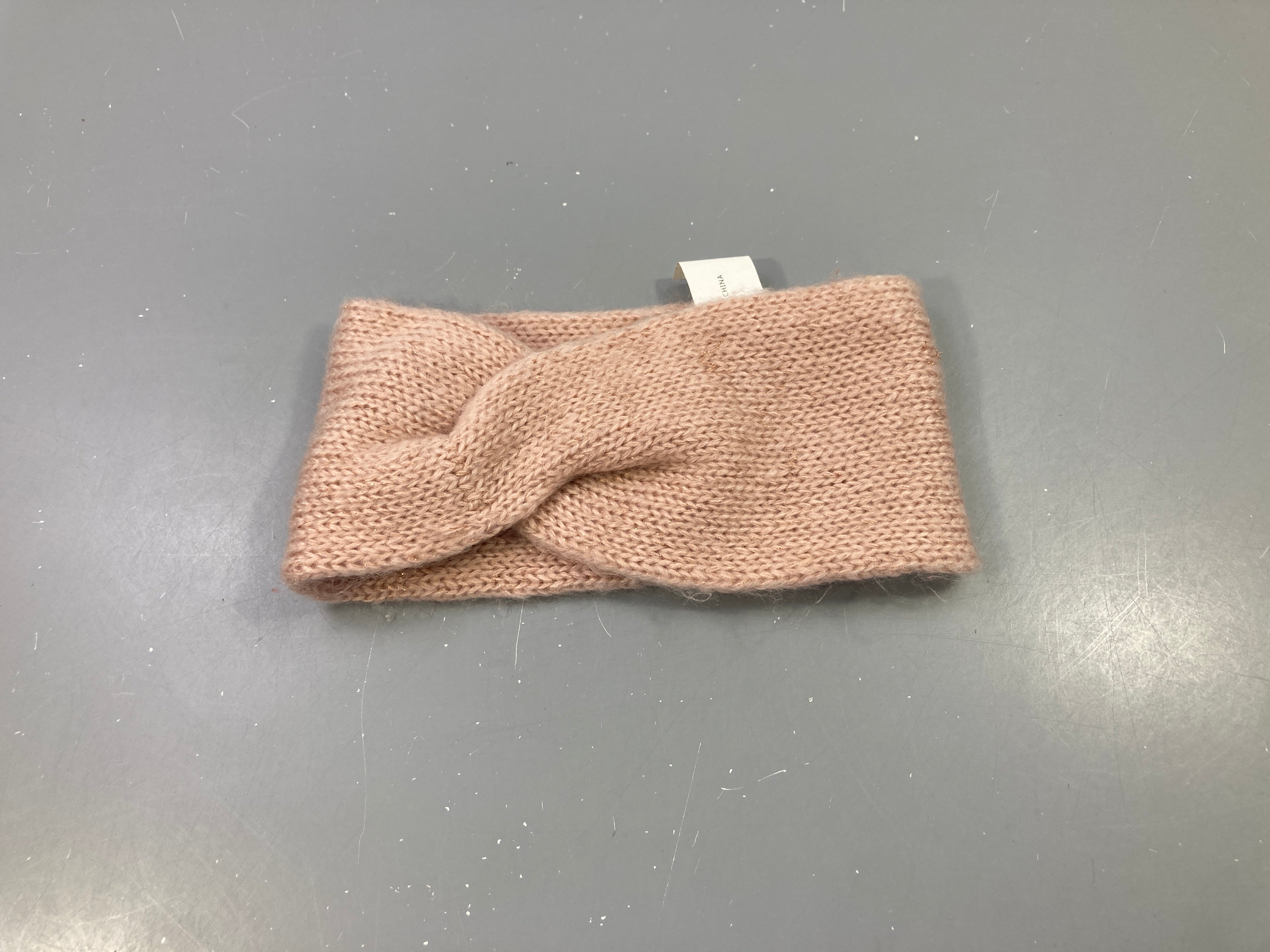 Bandeau rose pâle fil doré, VERITAS