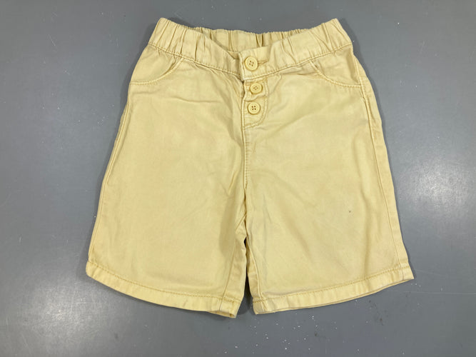 Bermuda jaune toile, moins cher chez Petit Kiwi