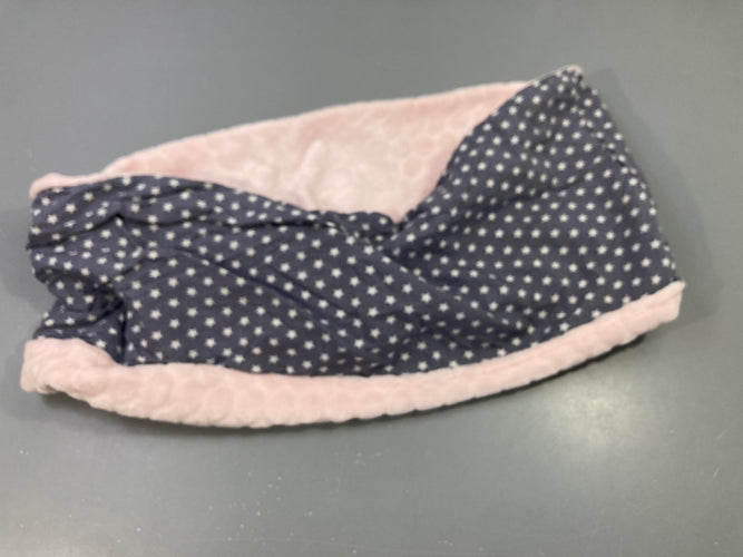 Tour de cou gris étoiles blanches, polaire rose pâle, moins cher chez Petit Kiwi