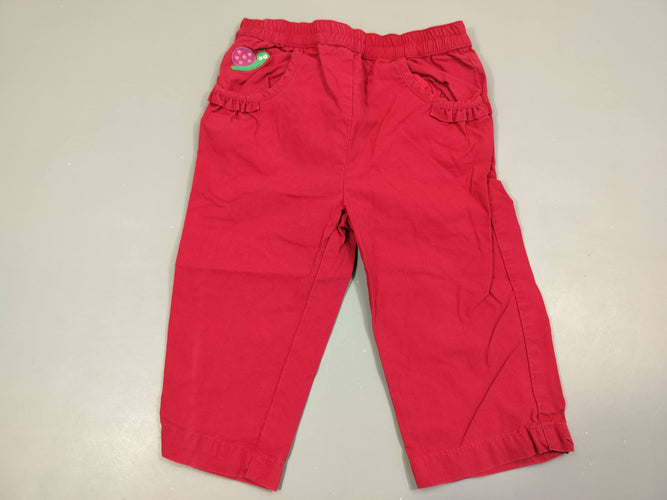 Pantalon rose fushia, escargot 100% coton, moins cher chez Petit Kiwi