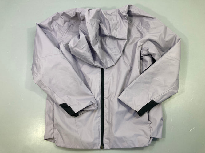 Veste de pluie imperméable zippée à capuche  lavande et noir, moins cher chez Petit Kiwi