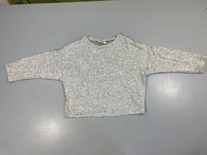 Pull léger gris chiné, moins cher chez Petit Kiwi