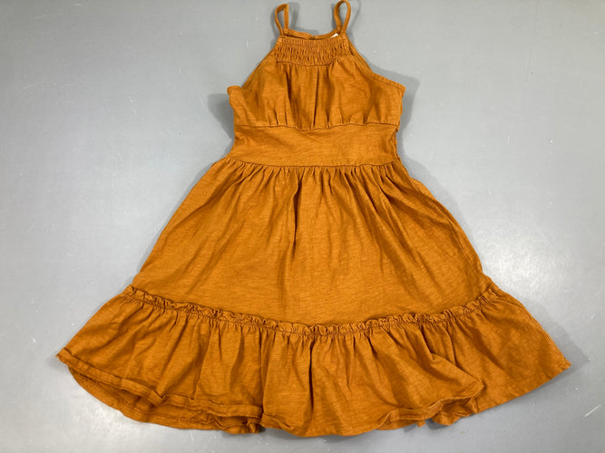 Robe s.m jersey ocre flammé, moins cher chez Petit Kiwi