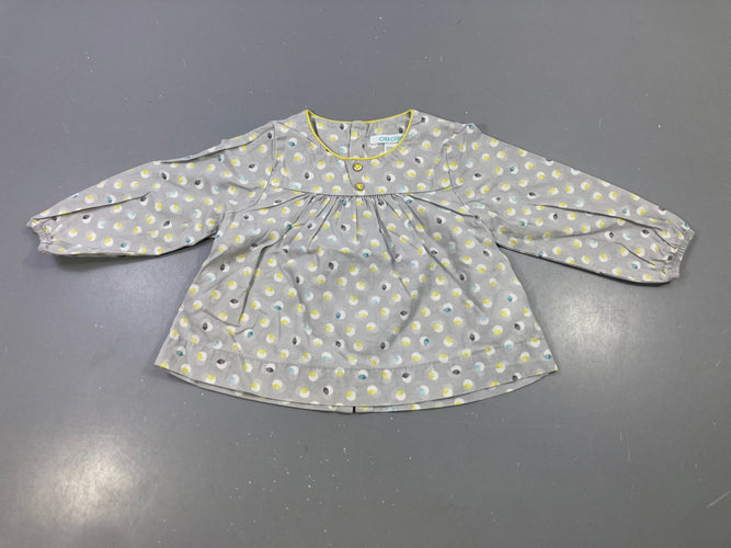 Blouse m.l grise à pois multicolores, moins cher chez Petit Kiwi