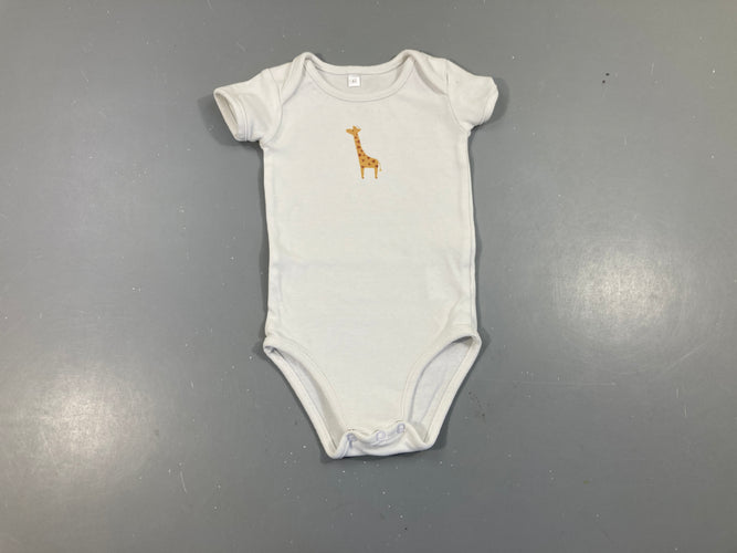 Body m.c blanc Girafe, moins cher chez Petit Kiwi