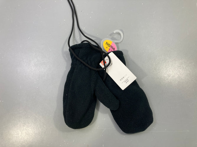Neuf-Moufles polaire noires, thermal grade, moins cher chez Petit Kiwi