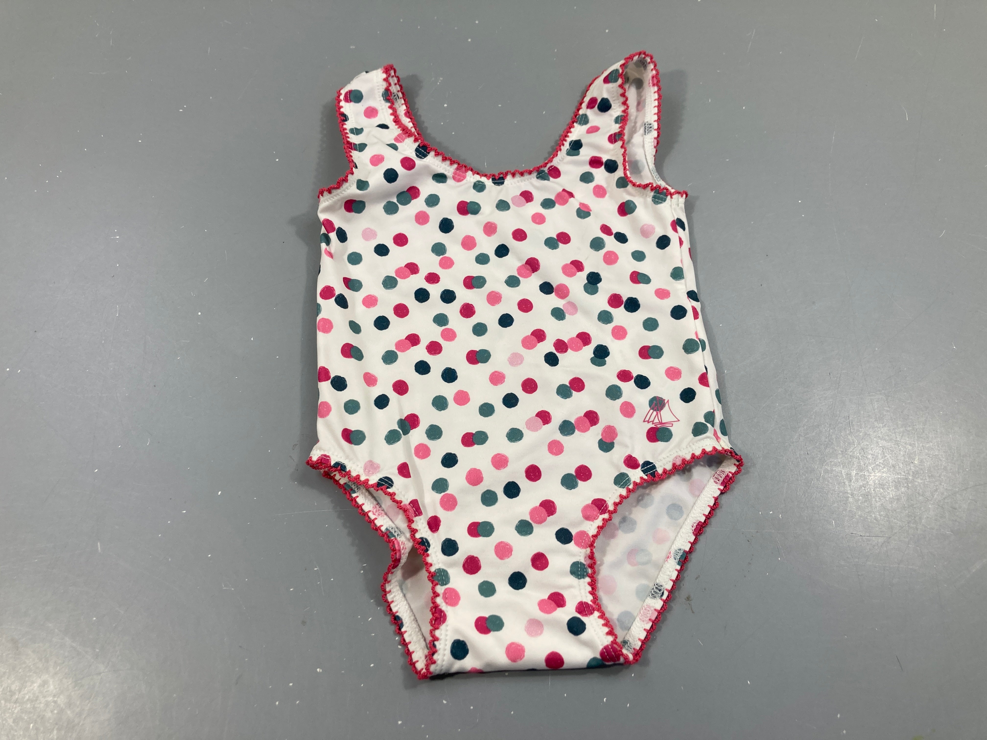 Maillot blanc pois rose