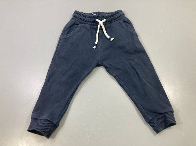 Pantalon jogging bleu marine cordon, moins cher chez Petit Kiwi