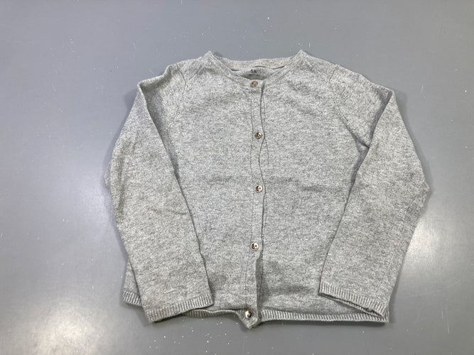 Gilet gris chiné boutonné, moins cher chez Petit Kiwi