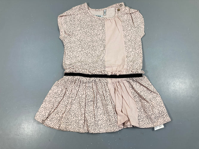 Robe m.c jersey rose pois, moins cher chez Petit Kiwi