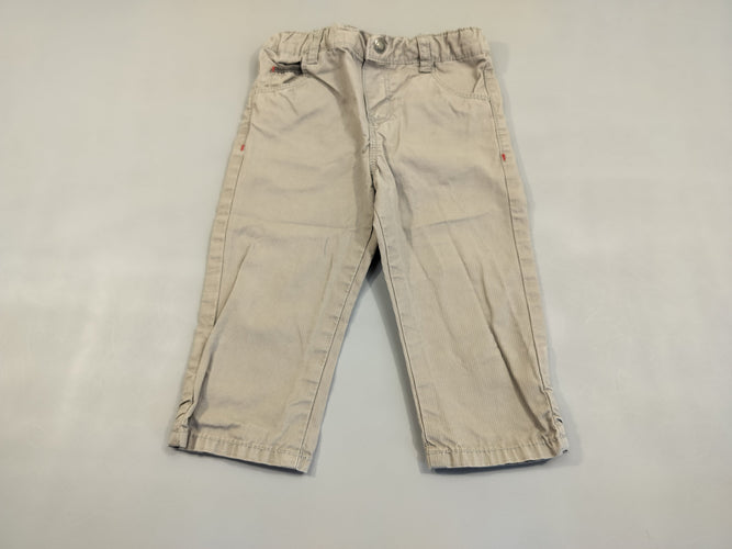 Pantalon beige ligné, moins cher chez Petit Kiwi