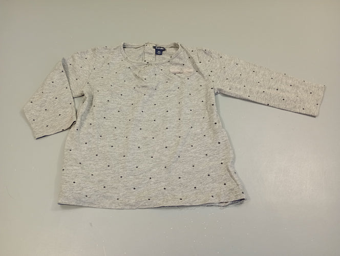 T-shirt m.l gris flammé , étoiles bleu marine, moins cher chez Petit Kiwi