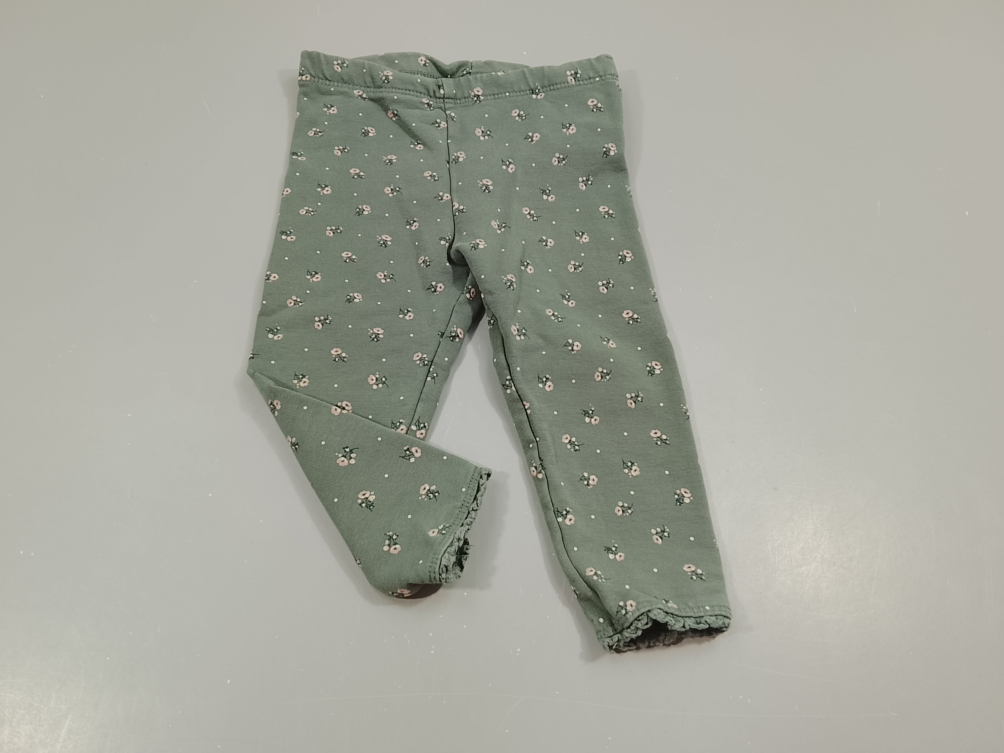 Legging  vert à fleurs