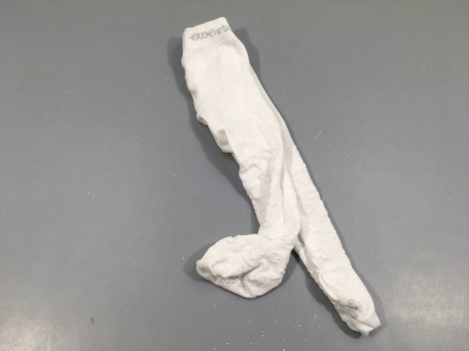 Collants blancs texturés coeurs (68cm), moins cher chez Petit Kiwi