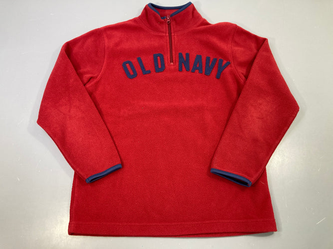 Polar zippé rouge col montant Old navy, moins cher chez Petit Kiwi