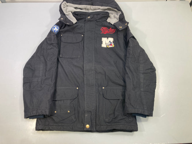 Veste noire capuche doublé polar, Mickey, moins cher chez Petit Kiwi