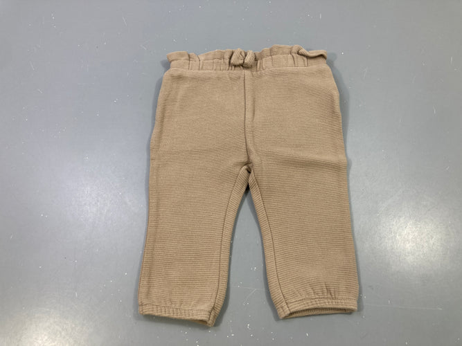 Pantalon jogging molleton texturé beige uni, moins cher chez Petit Kiwi