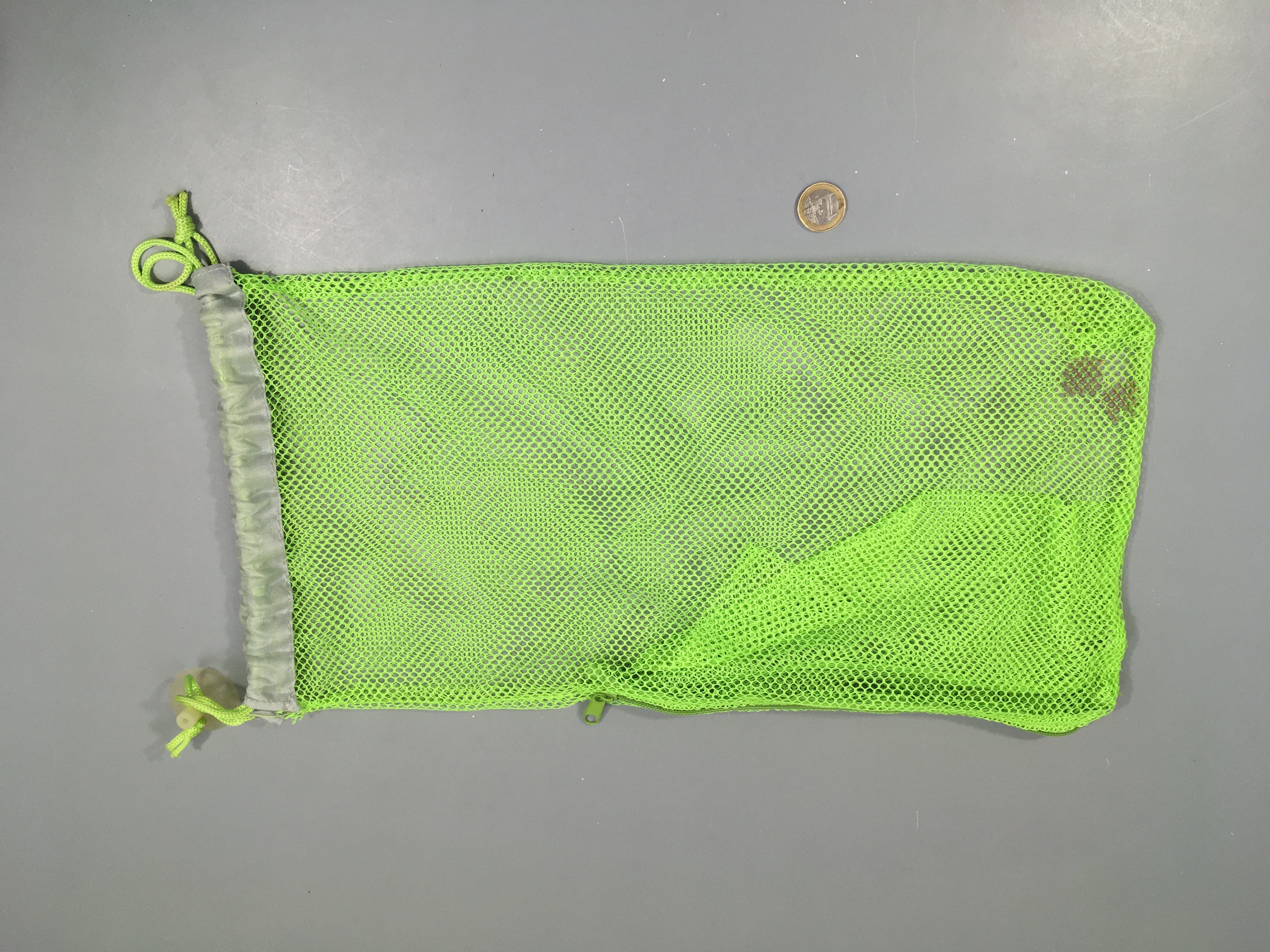 Filet de bain, vert avec une ventouse