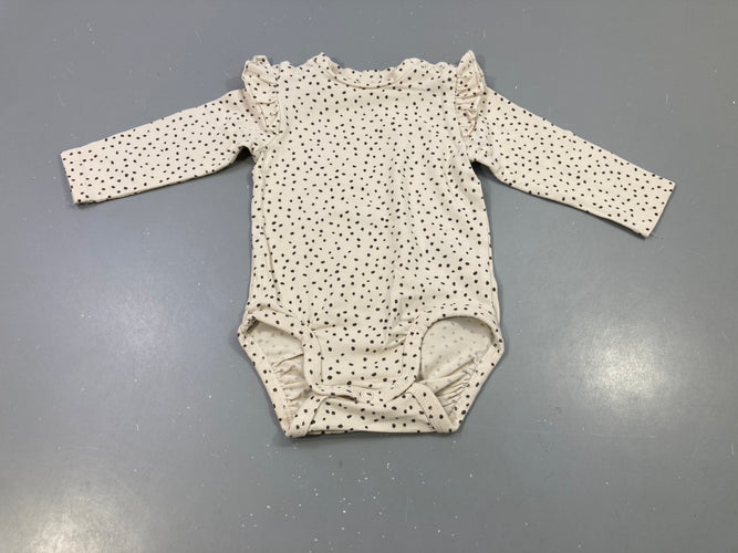 Body m.l écru pois noirs, moins cher chez Petit Kiwi