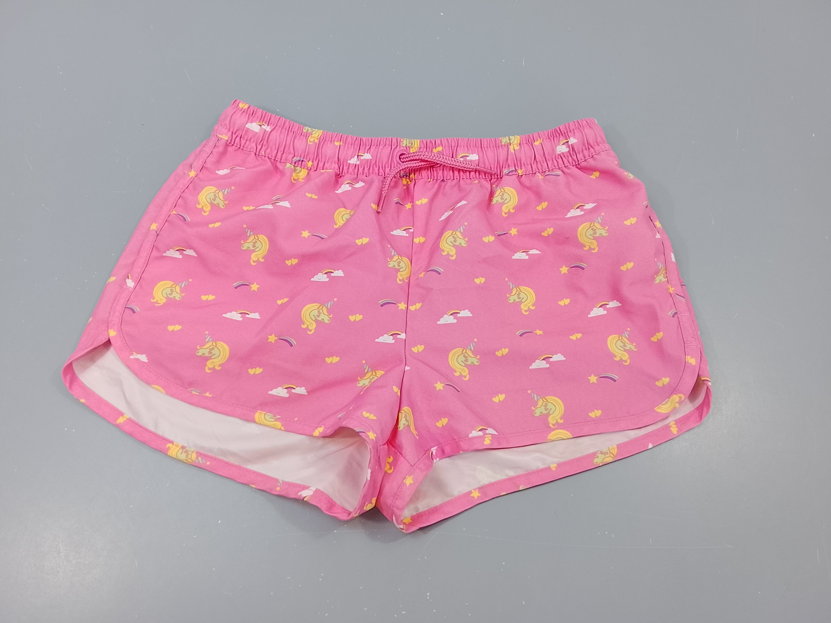 Short rose, motifs licornes