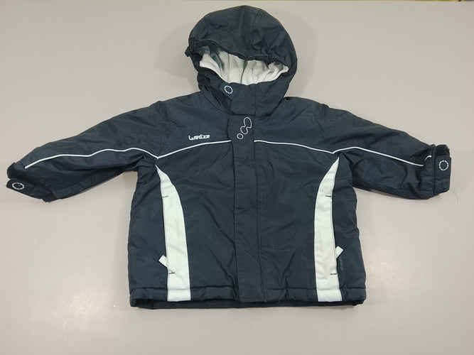 Veste de ski  zippée à capuche Wed'ze bleu marine - blanc, moins cher chez Petit Kiwi