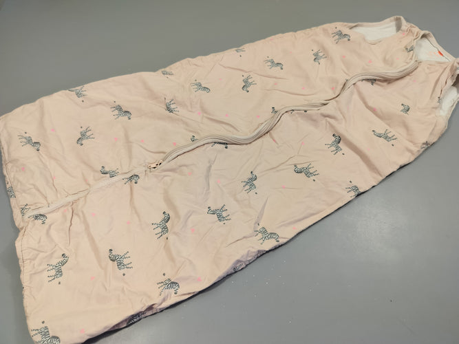 Sac de couchage s.m zippé rose pâle , zèbres., moins cher chez Petit Kiwi