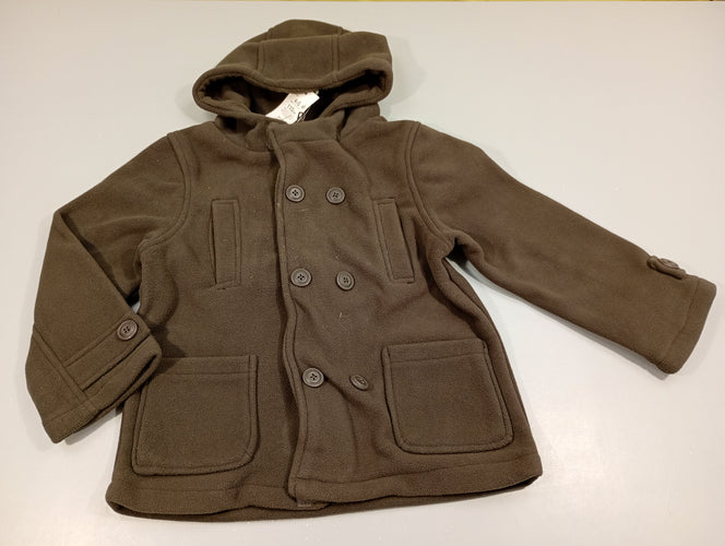 Neuve, veste brune zippée à capuche  F&F, moins cher chez Petit Kiwi