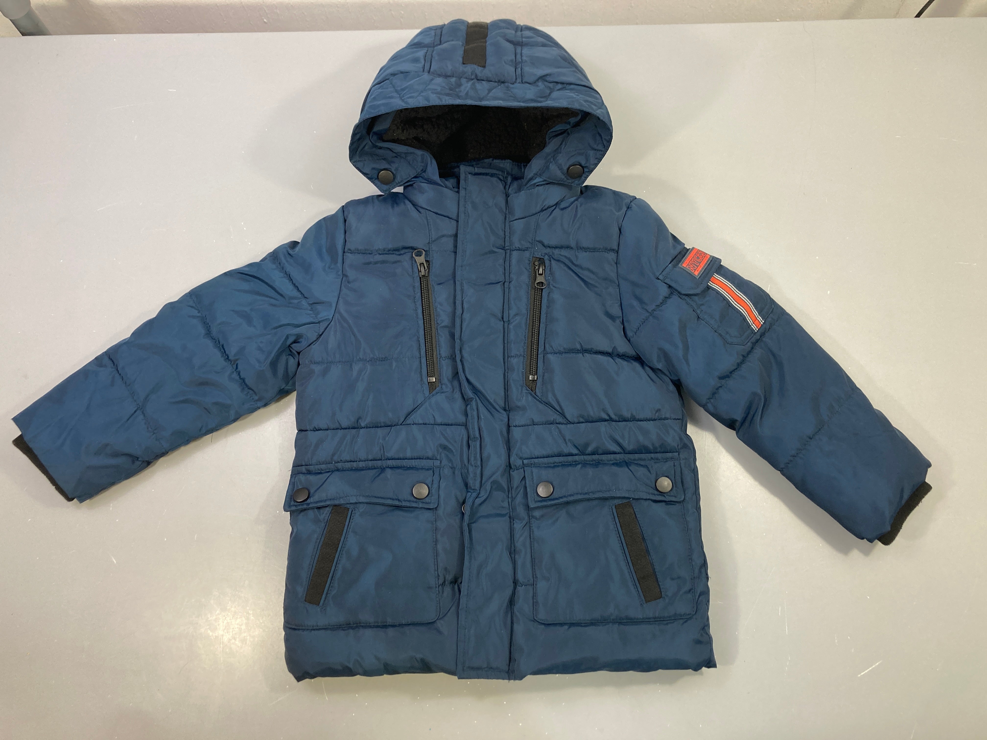 Veste bleu marine capuche zippée