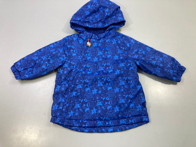 Veste bleu capuche imprimé pirates zippée, moins cher chez Petit Kiwi