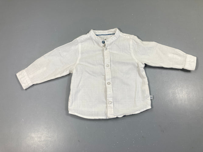 Chemise m.l texturé blanc, moins cher chez Petit Kiwi