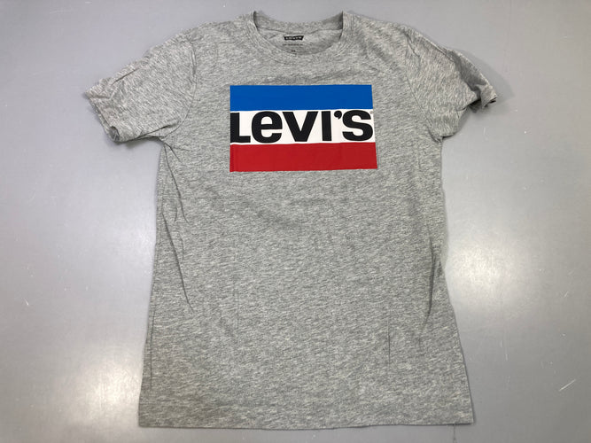 T-shirt m.c gris chiné logo, moins cher chez Petit Kiwi