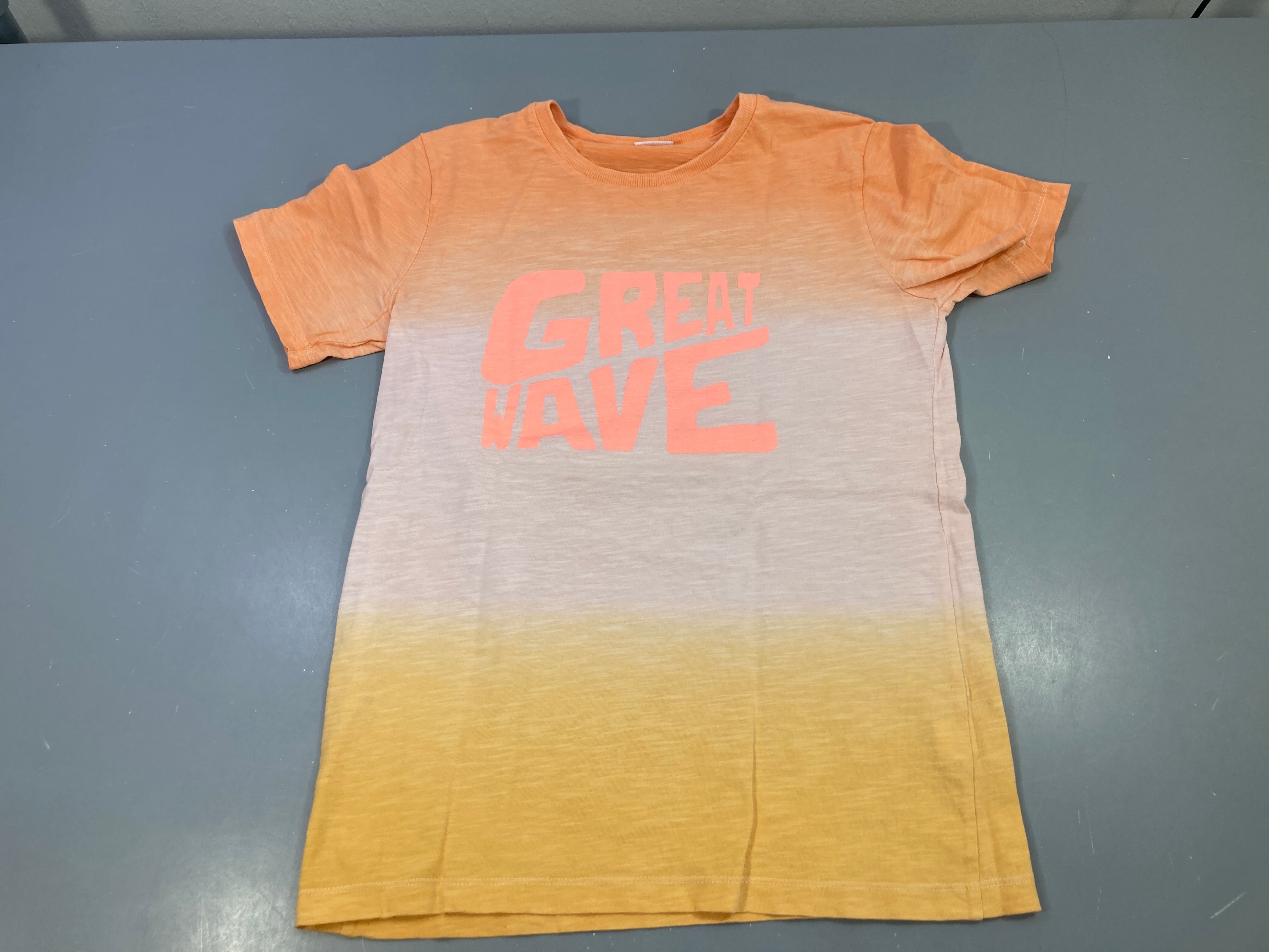 T-shirt m.c dégradé orange imprimé