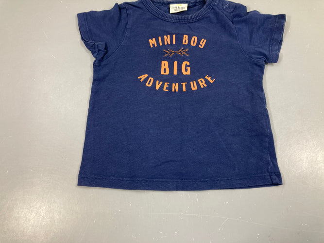 T-shirt m.c bleu marine flammé Big, moins cher chez Petit Kiwi